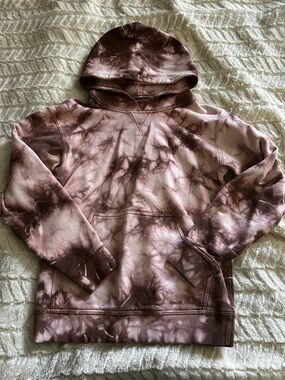 Lululemon Tie-Dye Pullover Hoodie in Mauve and Dusty Rose